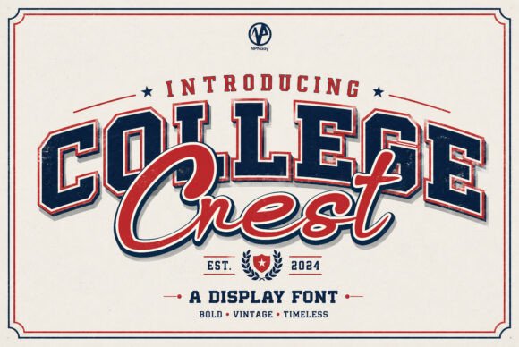 College Crest Font for Bold Design
