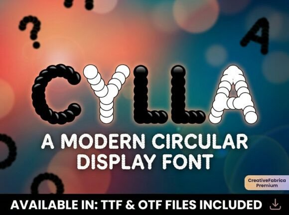 Cylla Font: Playful Display for Creative Projects