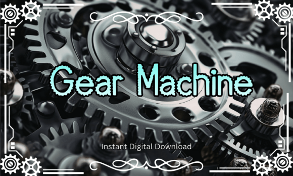 Gear Machine Font: Bold Industrial Style