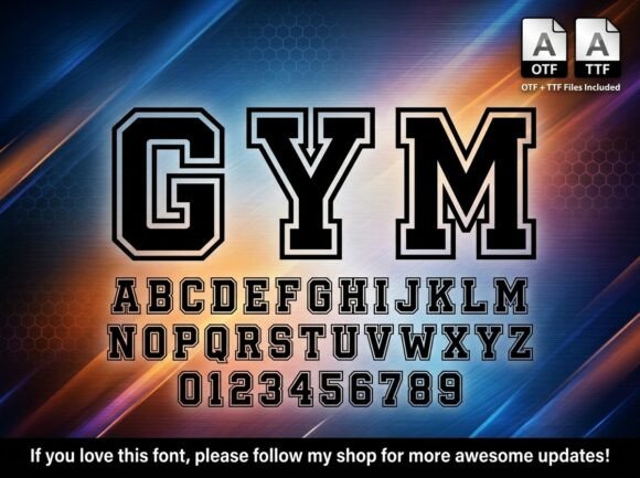 Gym: A Bold Display Font