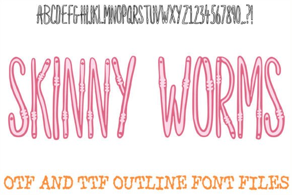 Skinny Worms Font for Creative Brands