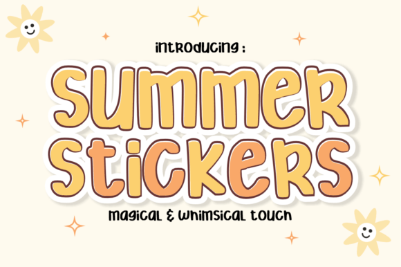 Summer Stickers Font for Bold Campaigns