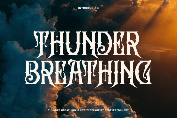 Thunder Breathing: A Bold Font for Elegant Design